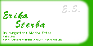 erika sterba business card